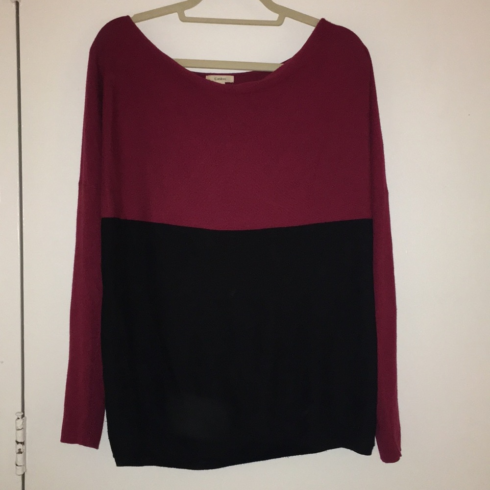 Caslon Color Block Cowl Neck Sweater